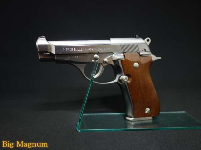 M84 強化版 シルバーABS ウォールナット木製グリップ付き